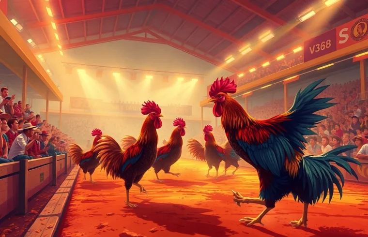 Live cockfighting event at SV368 showcasing exciting action and vibrant atmosphere.