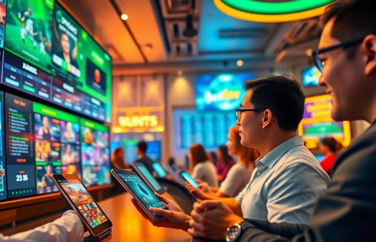 Engaging virtual gambling atmosphere at 98winwin.live featuring players and betting options.