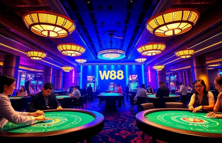 W88.nyc brings the thrill of online gaming to life with exciting Baccarat and Blackjack tables in a modern casino.
