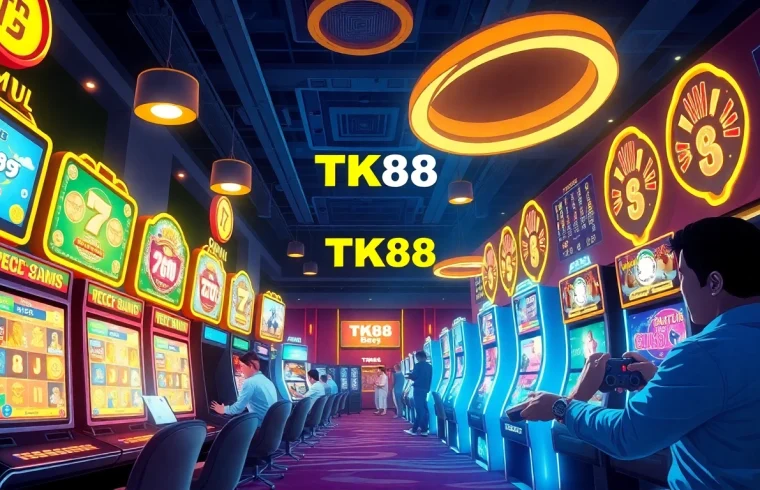 Experience the thrilling world of online gambling at tk88win.live with vibrant casino elements.