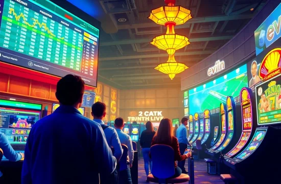 Dynamic online gaming scene showcasing ev88win.live with vibrant graphics and engaging players.